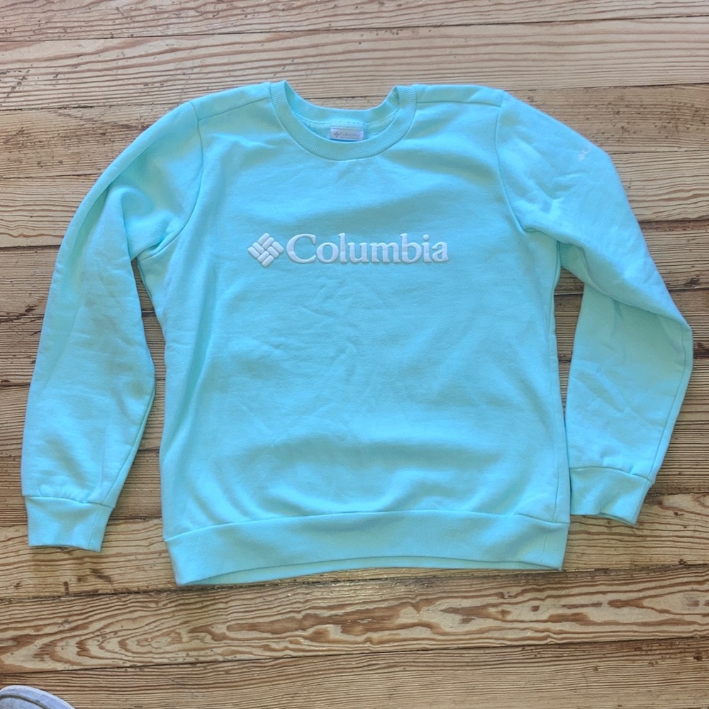 Columbia Light Aqua Pullover Sweatshirt